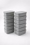 Hermia Juego de 12 Cajas de Almacenamiento BU0067 Gris